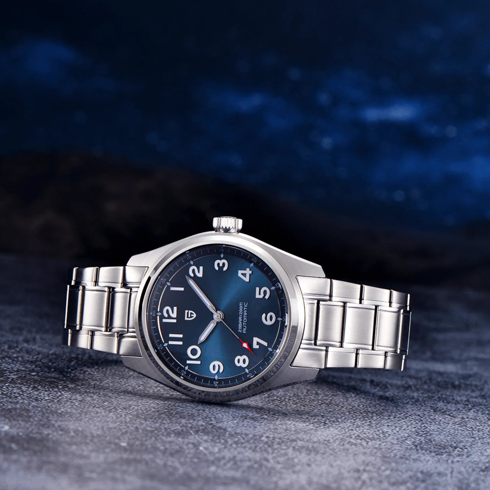 Pagani Design PD-1717 38 MM (Japan NH35A Automatic Movement) AR Coating Mechanical Watch Stainless Steel Watch Spirit Pilot Homage V2- Blue - DREAM WATCHES