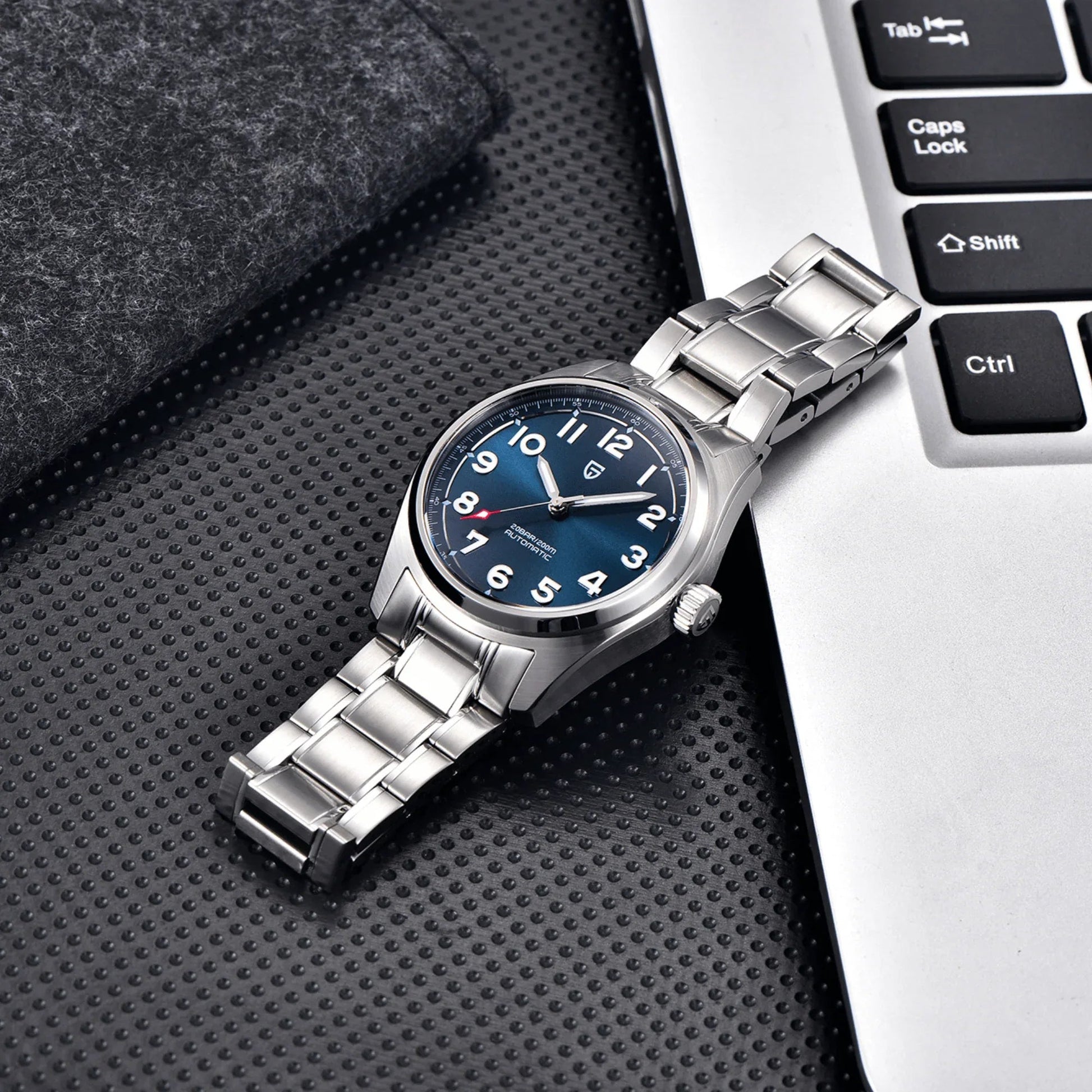 Pagani Design PD-1717 38 MM (Japan NH35A Automatic Movement) AR Coating Mechanical Watch Stainless Steel Watch Spirit Pilot Homage V2- Blue - DREAM WATCHES