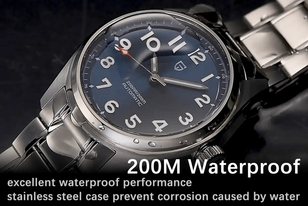 Pagani Design PD-1717 38 MM (Japan NH35A Automatic Movement) AR Coating Mechanical Watch Stainless Steel Watch Spirit Pilot Homage V2- Blue - DREAM WATCHES