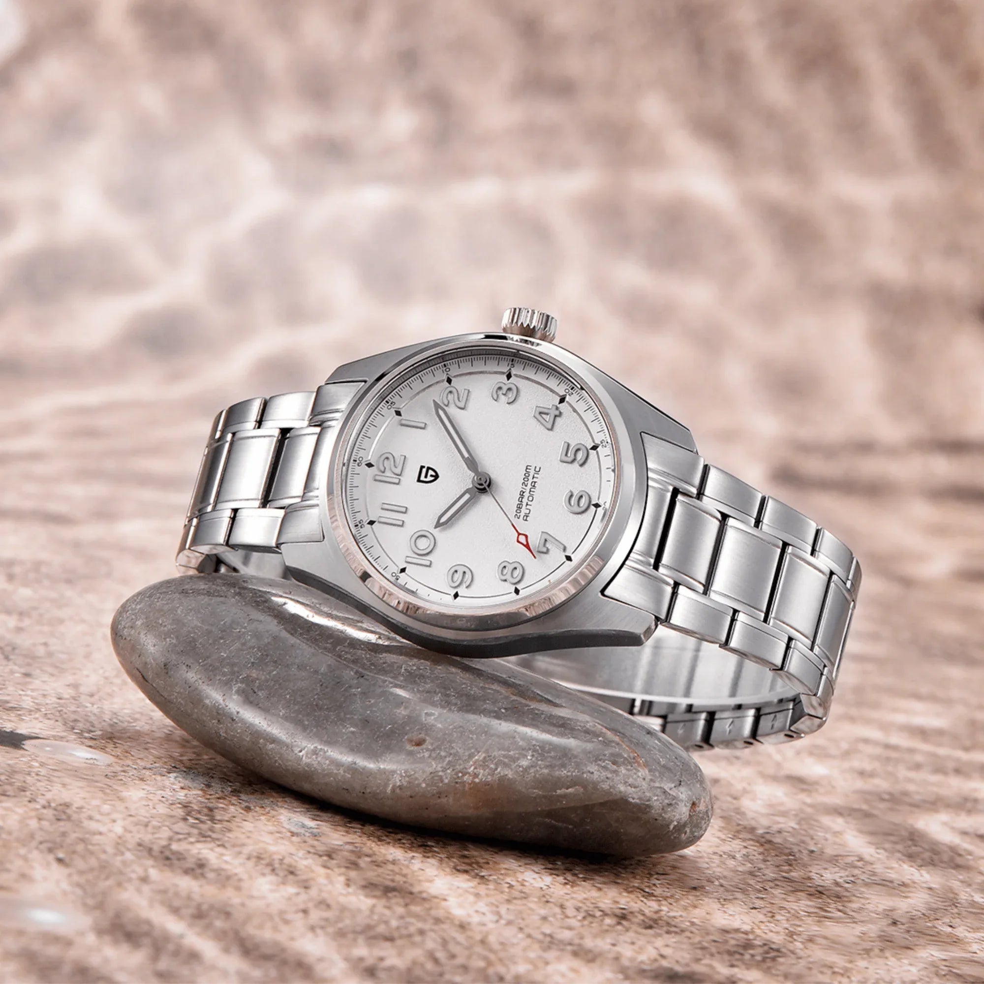 Pagani Design PD-1717 38 MM (Japan NH35A Automatic Movement) AR Coating Mechanical Watch Stainless Steel Watch Spirit Pilot Homage V2- White - DREAM WATCHES