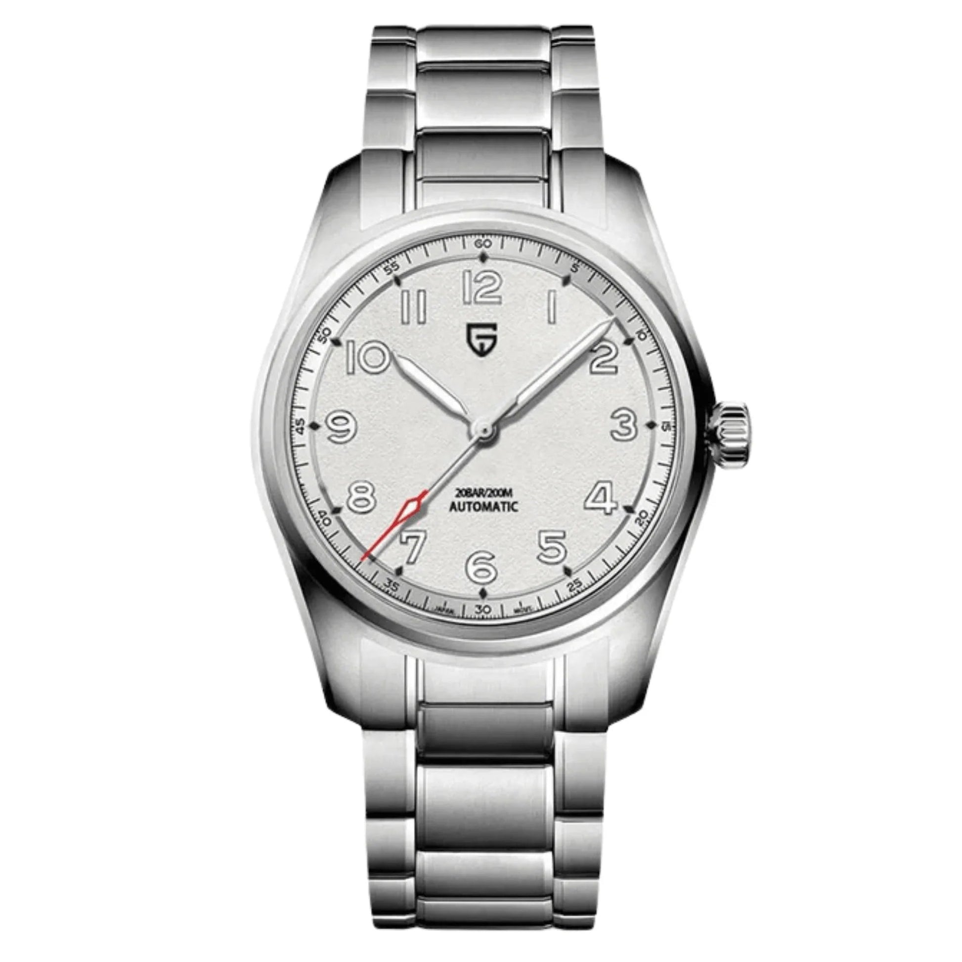 Pagani Design PD-1717 38 MM (Japan NH35A Automatic Movement) AR Coating Mechanical Watch Stainless Steel Watch Spirit Pilot Homage V2- White - DREAM WATCHES