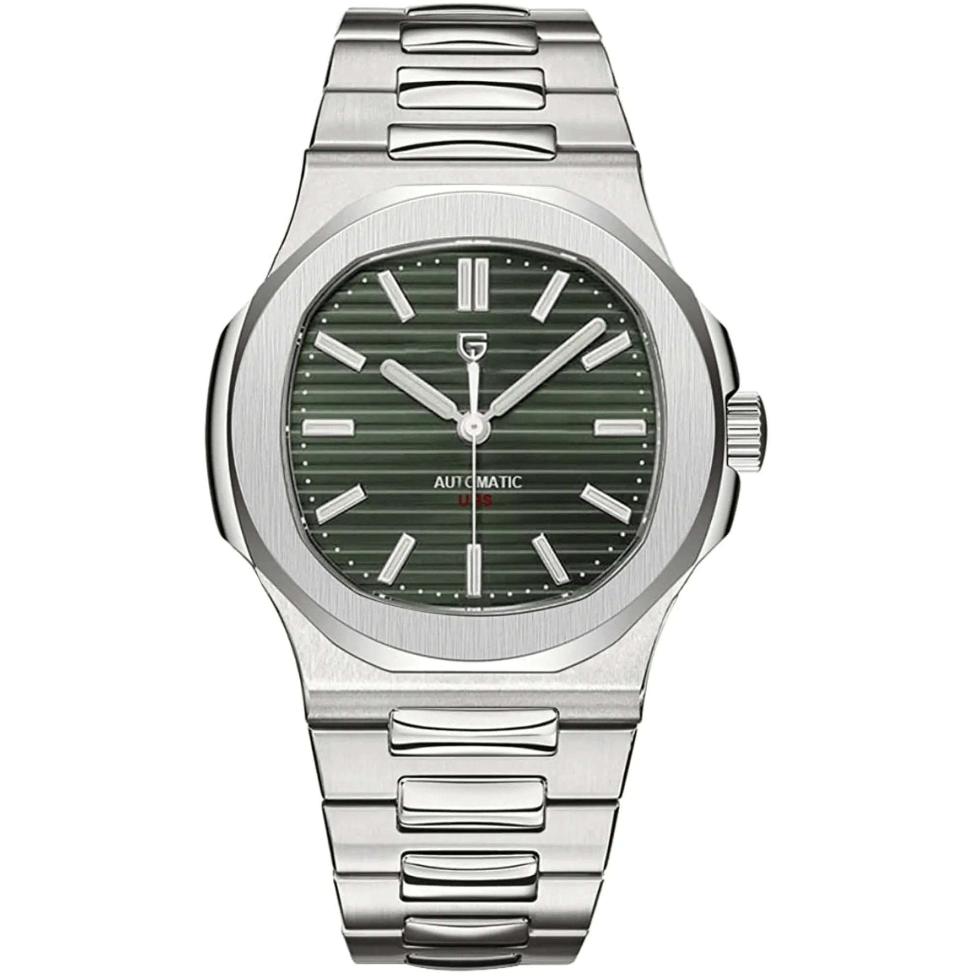 Pagani Design PD-1728 Nautilus Homage Automatic Movement (ST6) | Stainless Steel Dial Men's 40MM Watch | Green Dial - DREAM WATCHES