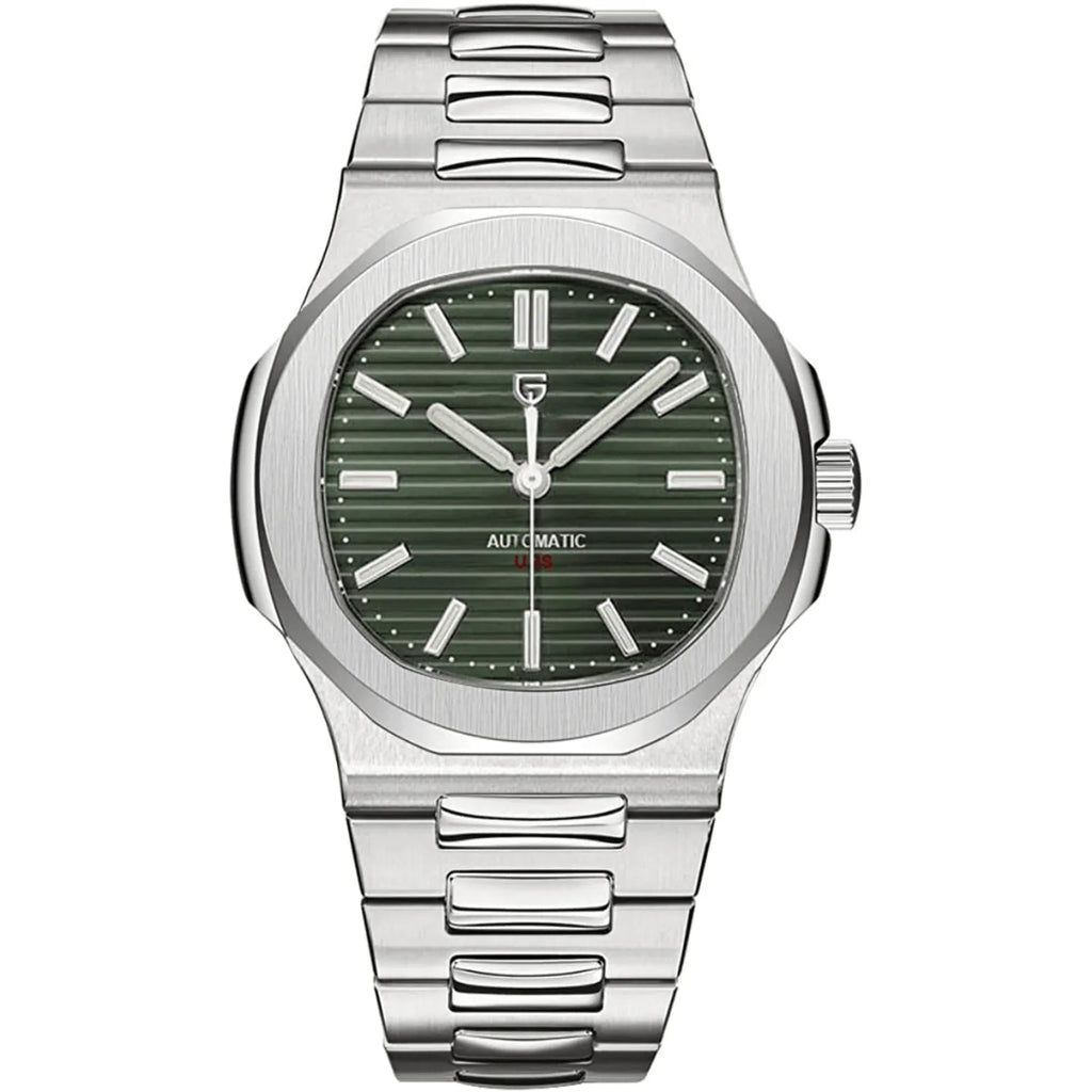 Pagani Design PD-1728 Nautilus Homage Automatic Movement (ST6) | Stainless Steel Dial Men's 40MM Watch | Green Dial - DREAM WATCHES