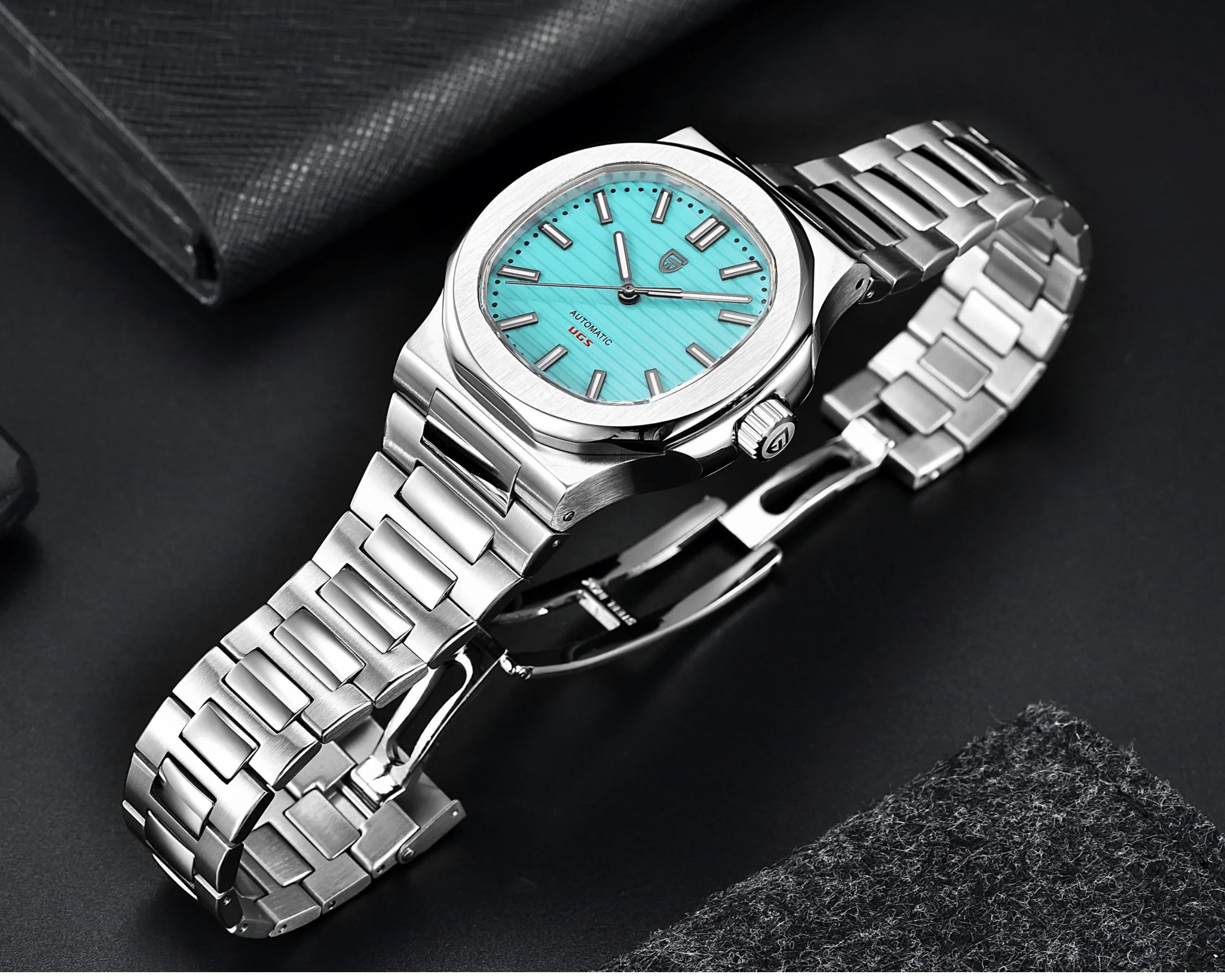 Pagani Design PD-1728 Nautilus Homage Automatic Movement (ST6) | Stainless Steel Dial Men's 40MM Watch | Tiffany Blue Dial - DREAM WATCHES
