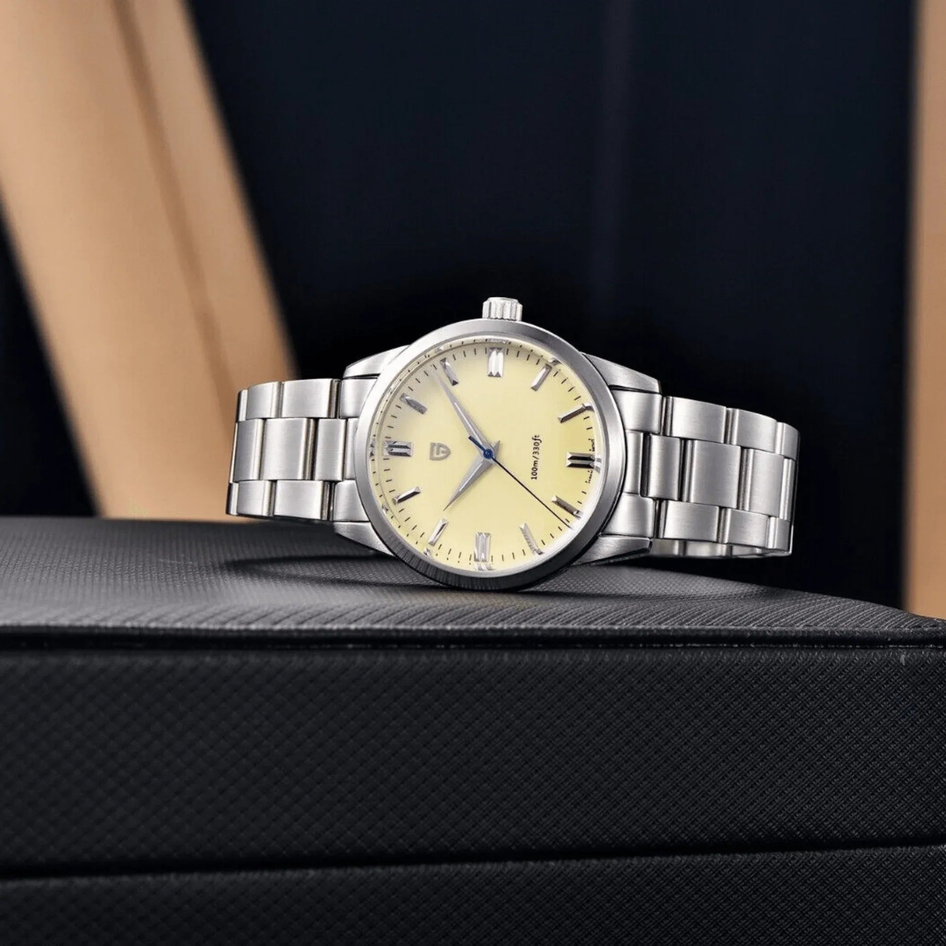 Pagani Design PD-1731 Grand Seiko Homage Luxury Quartz Movement (Japanese VH31) AR Coating Stainless Steel Men's 40MM Watch - Cream - DREAM WATCHES
