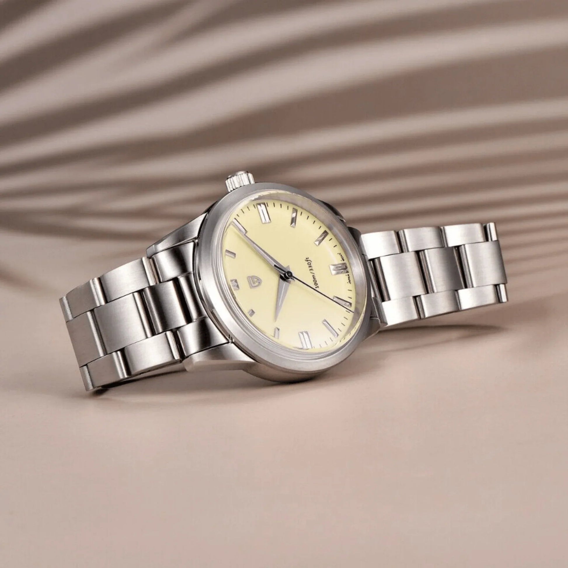 Pagani Design PD-1731 Grand Seiko Homage Luxury Quartz Movement (Japanese VH31) AR Coating Stainless Steel Men's 40MM Watch - Cream - DREAM WATCHES