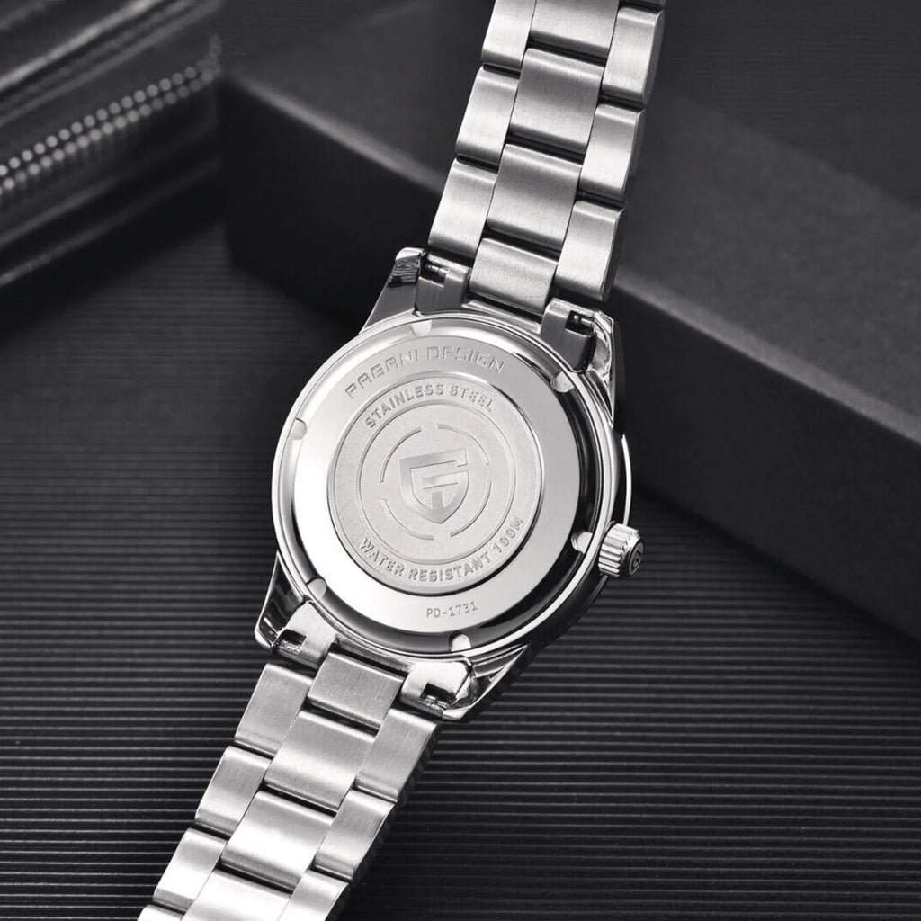Pagani Design PD-1731 Grand Seiko Homage Luxury Quartz Movement (Japanese VH31) AR Coating Stainless Steel Men's 40MM Watch - Cream - DREAM WATCHES