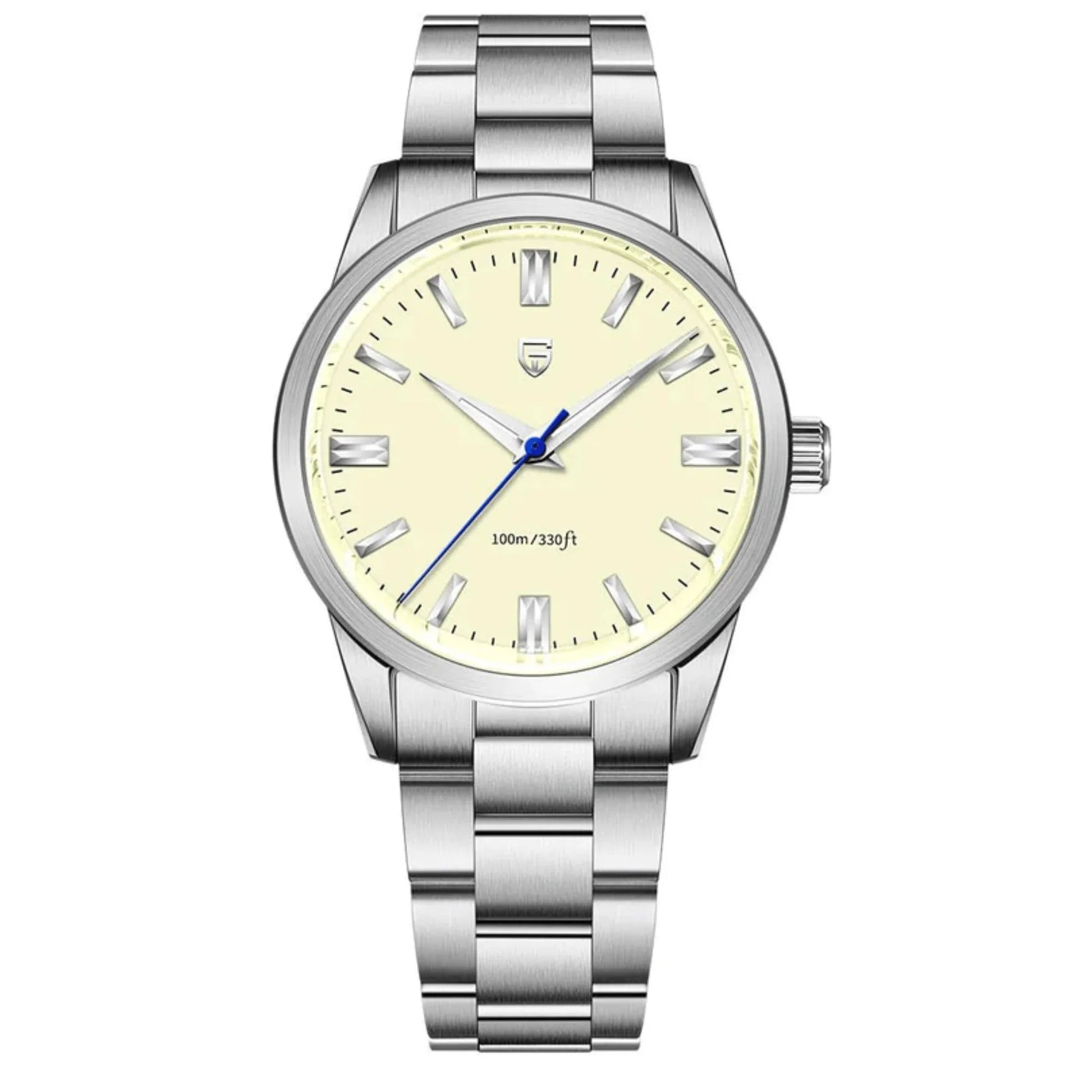 Pagani Design PD-1731 Grand Seiko Homage Luxury Quartz Movement (Japanese VH31) AR Coating Stainless Steel Men's 40MM Watch - Cream - DREAM WATCHES