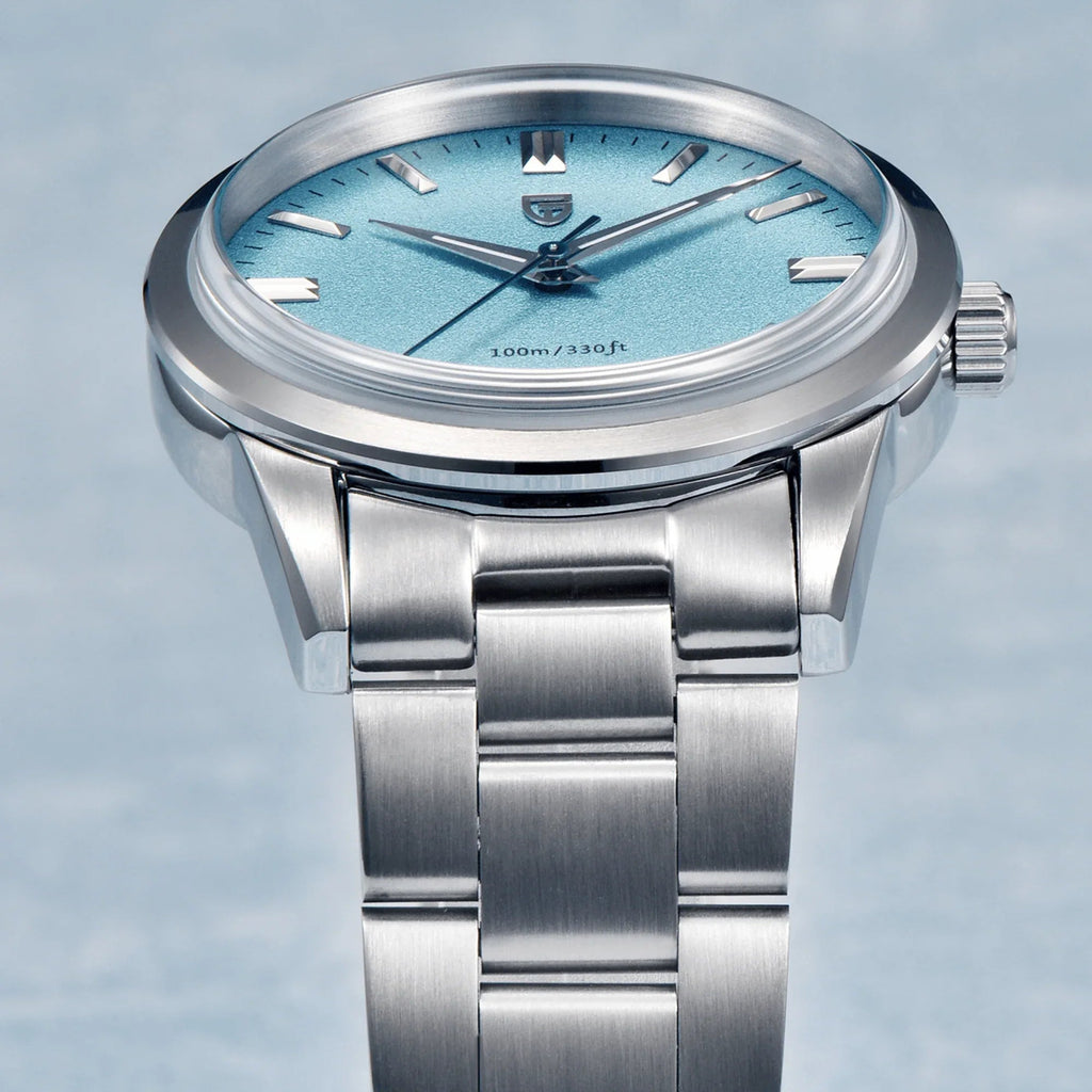 Pagani Design PD-1731 Grand Seiko Homage Luxury Quartz Movement (Japanese VH31) AR Coating Stainless Steel Men's 40MM Watch - Ice Blue - DREAM WATCHES