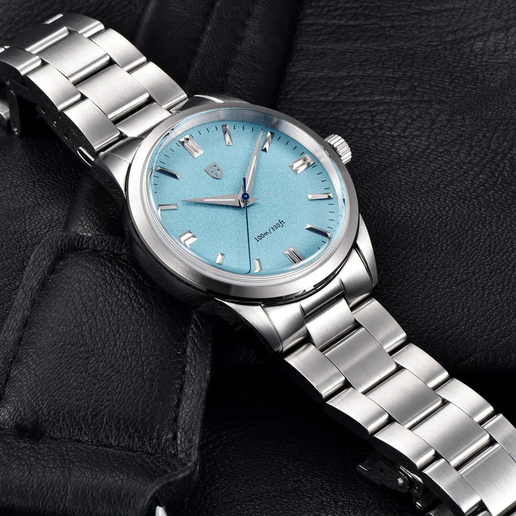 Pagani Design PD-1731 Grand Seiko Homage Luxury Quartz Movement (Japanese VH31) AR Coating Stainless Steel Men's 40MM Watch - Ice Blue - DREAM WATCHES