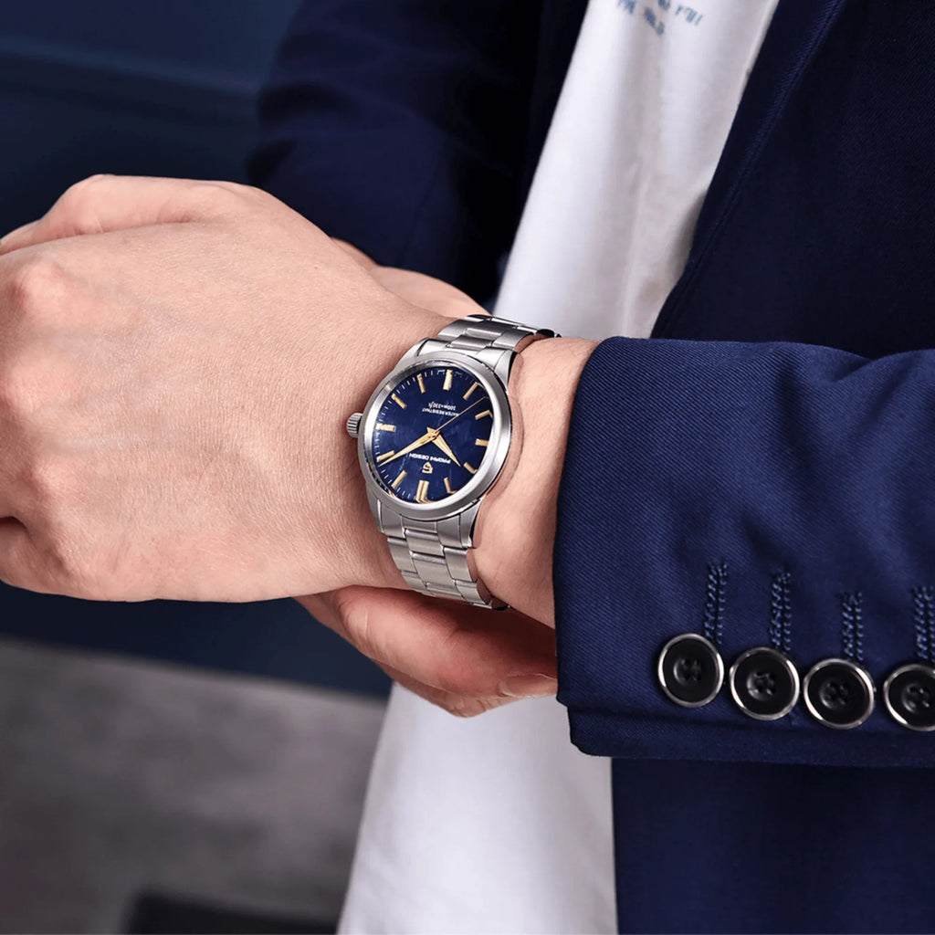 Pagani Design PD-1734 GS Luxury Quartz Movement (Japanese VH31) | Stainless Steel Palm Leaf Dial Men's 40MM Watch - DREAM WATCHES