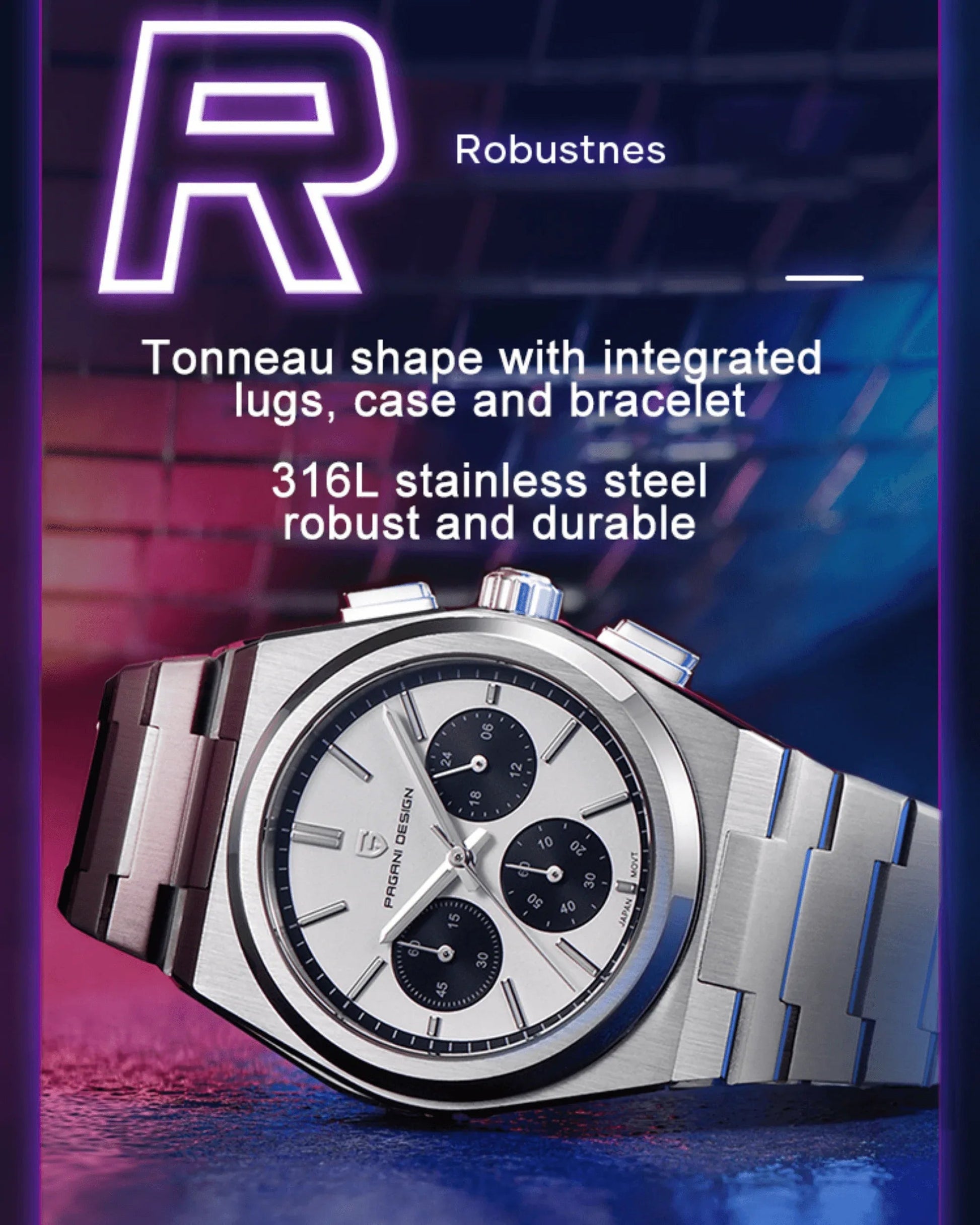 Pagani Design PD-1761 Chronograph Luxury Waterproof Movement (Japanese VK63) | Stainless Steel Men's 40MM Watch - DREAM WATCHES