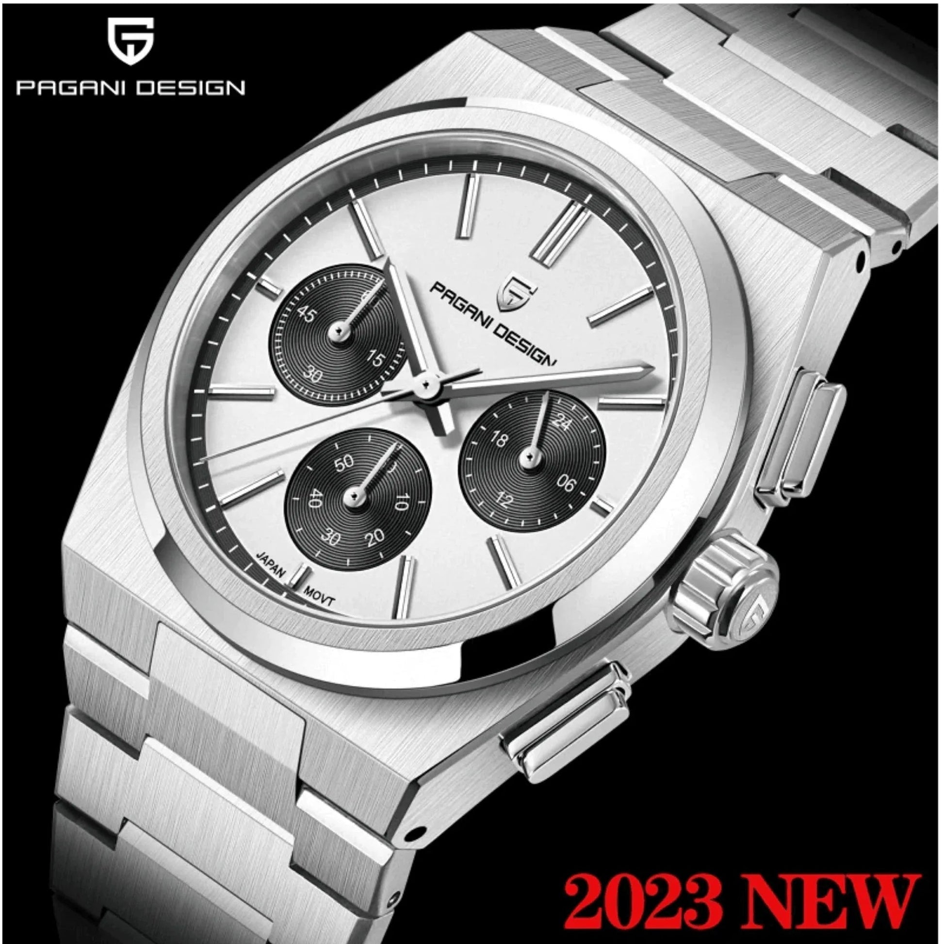 Pagani Design PD-1761 Chronograph Luxury Waterproof Movement (Japanese VK63) | Stainless Steel Men's 40MM Watch - DREAM WATCHES