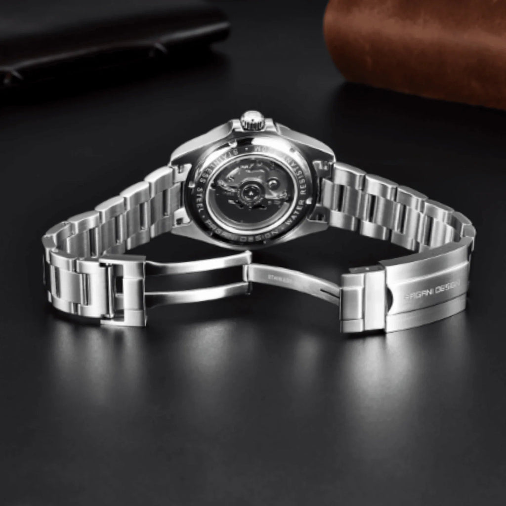Pagani Design PD-1762 Seiko NH34 Movement equipped with AR AF Anti-Radiation Coating Automatic Watch Stainless Steel Men's (GMT Explorer II - White) - DREAM WATCHES