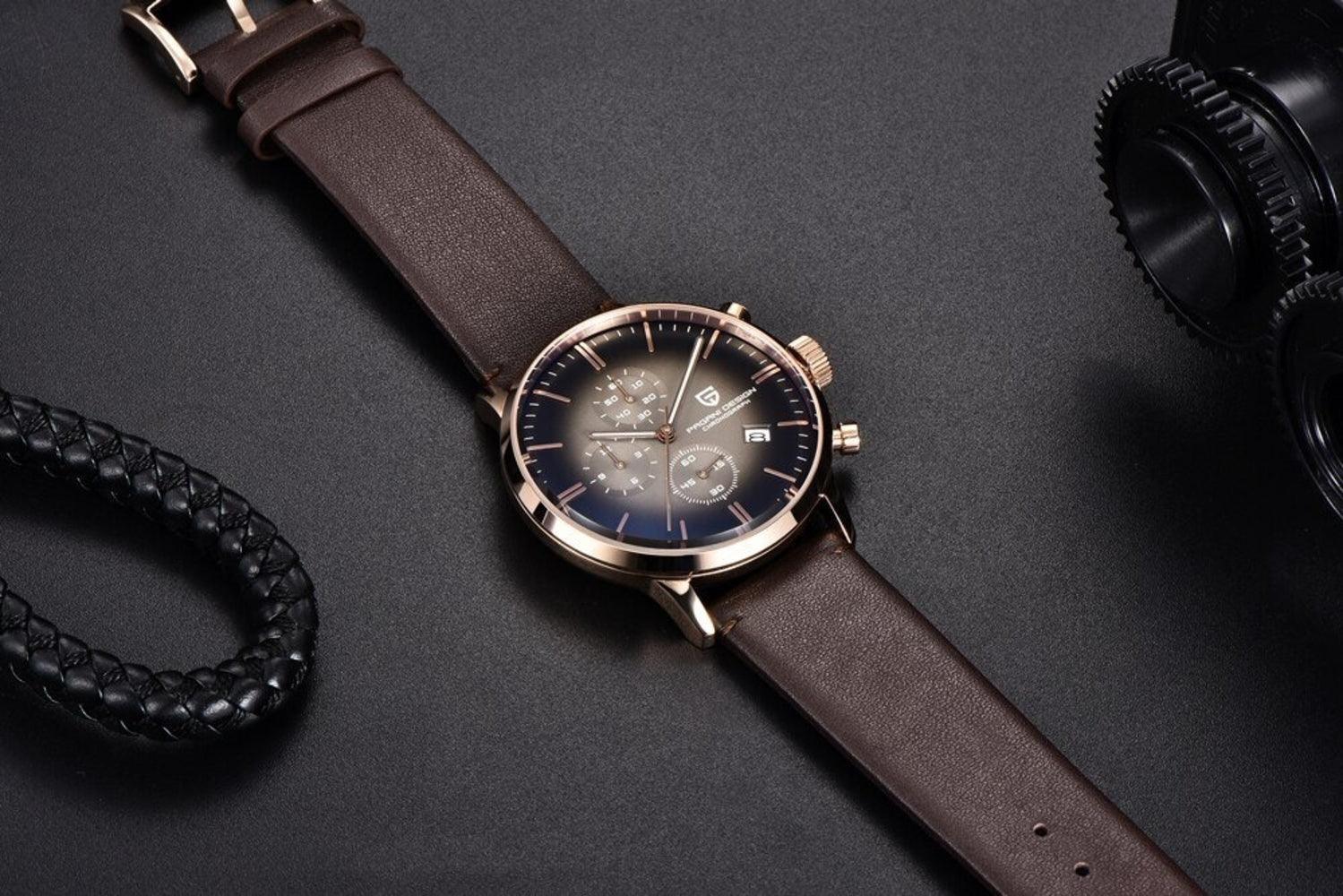 Pagani Design PD-2720K Chronograph (Movement Japanese VK67) | Stainless Steel Men's Luxury Watch Sunburst Dial - DREAM WATCHES