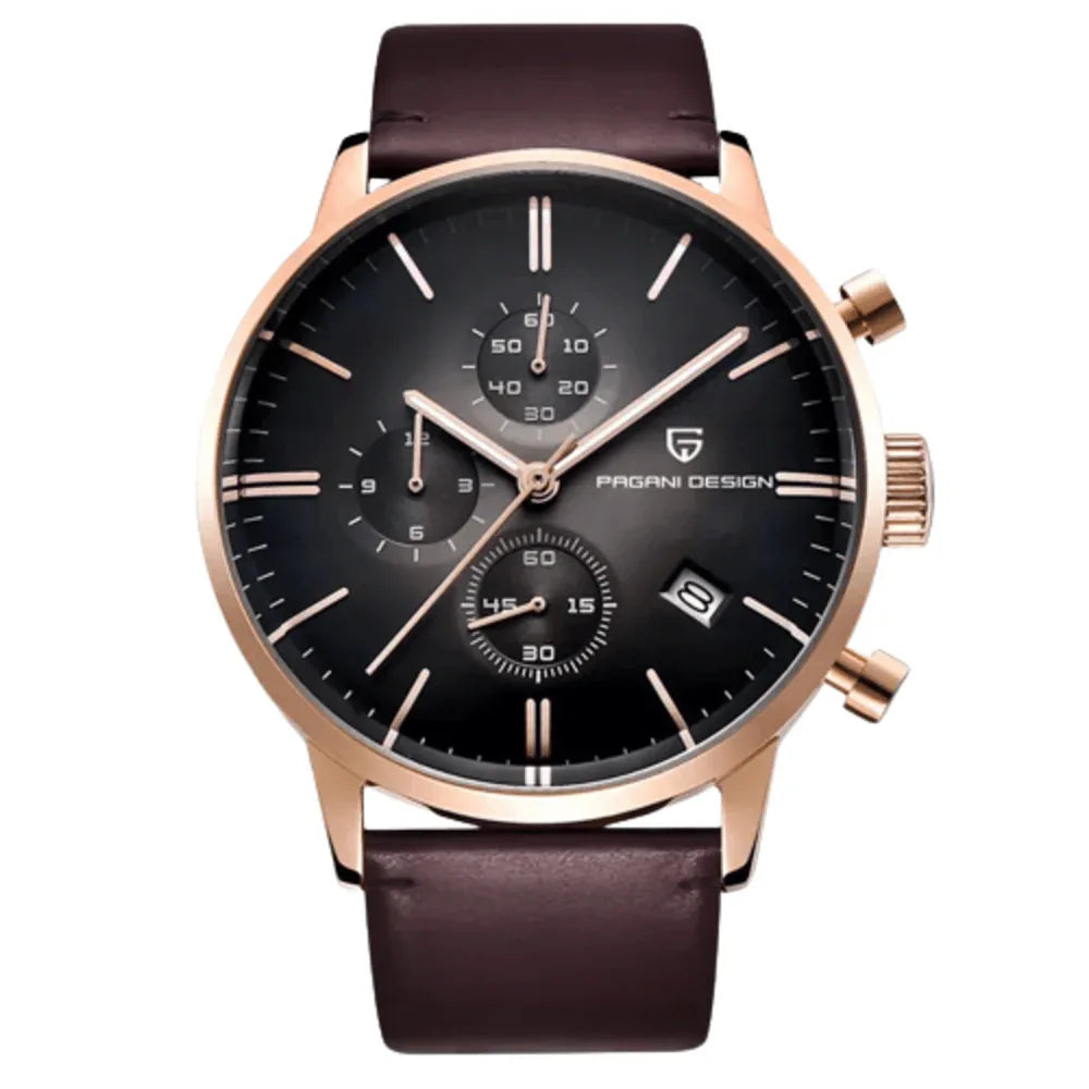 Pagani Design PD-2720K Chronograph (Movement Japanese VK67) | Stainless Steel Men's Luxury Watch Sunburst Dial - DREAM WATCHES