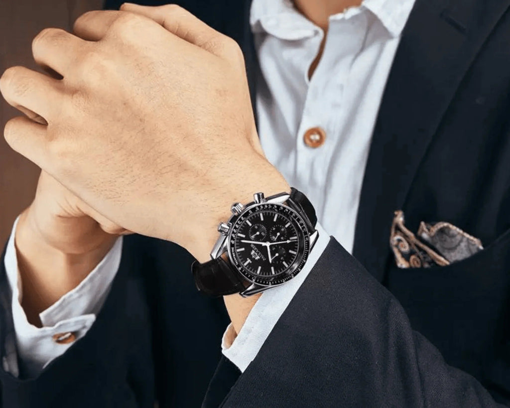 PAULAREIS Speedmaster Homage Automatic Movement | Stainless Steel Dial Men's 40MM Watch | Black Dial - DREAM WATCHES