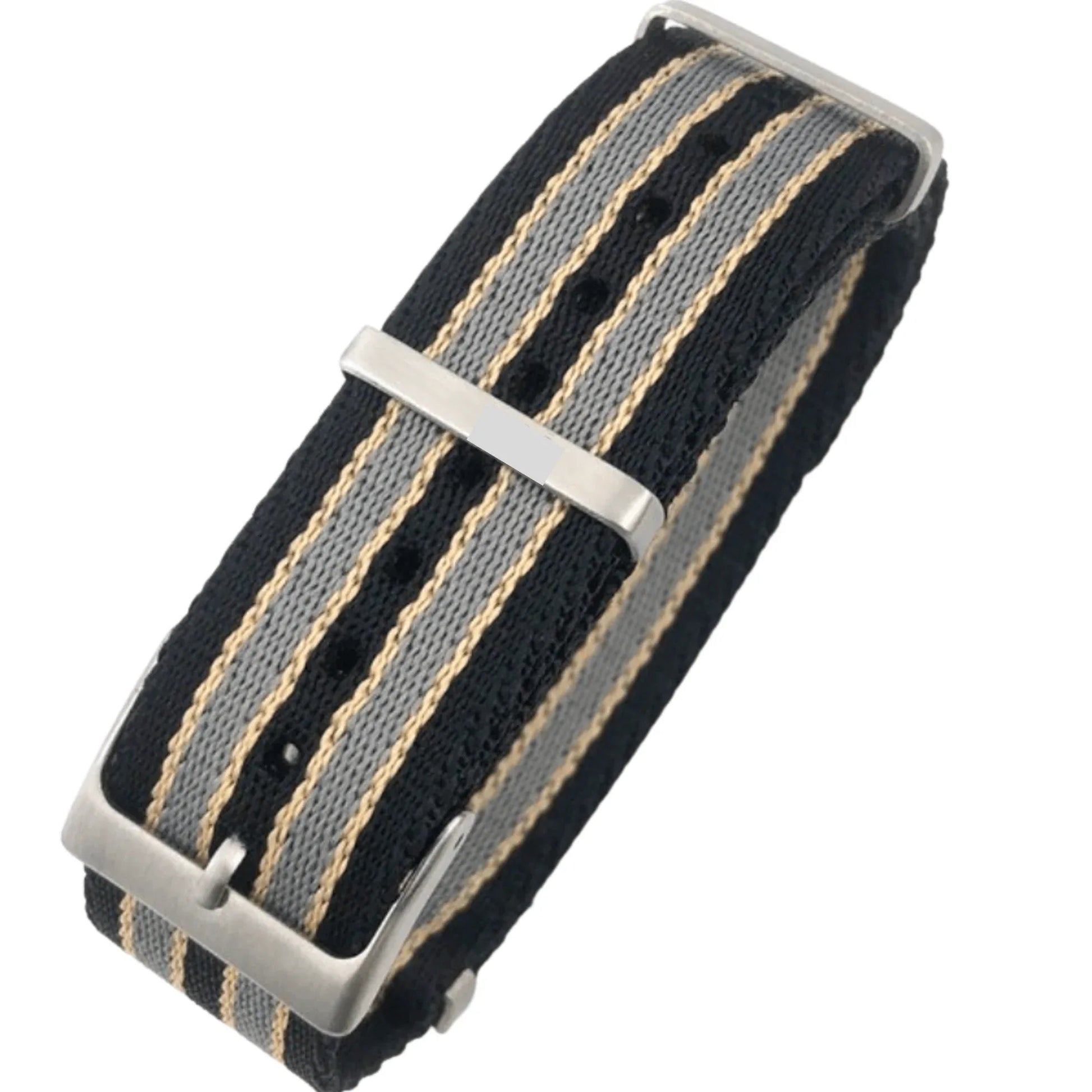 Premium Nylon Straps and Bands 20mm With Stainless Steel Buckle - Bond 007 Beige - DREAM WATCHES